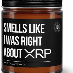 XRP Candle Smells Like I was Right About XRP, Many Scents to Choose from, XRP Merch, Crypto Gift Scented Candle, Investor Gift, Handmade in The USA