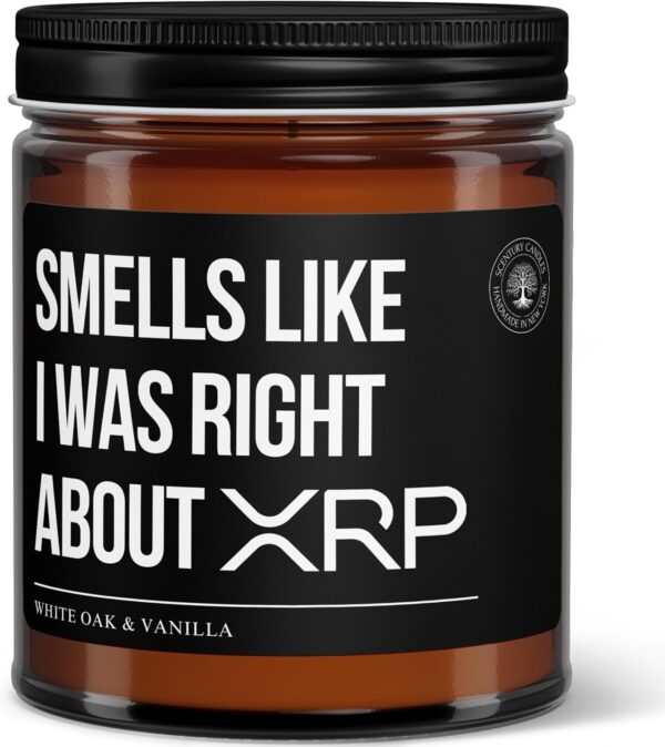 XRP Candle Smells Like I was Right About XRP, Many Scents to Choose from, XRP Merch, Crypto Gift Scented Candle, Investor Gift, Handmade in The USA