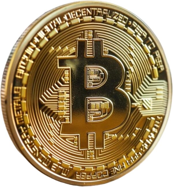 Collector's Edition Bitcoin Coin - Commemorative Cryptocurrency Collectible in Protective Acrylic Display Case - Perfect for Crypto Enthusiasts, Coin Collectors, and Gifts